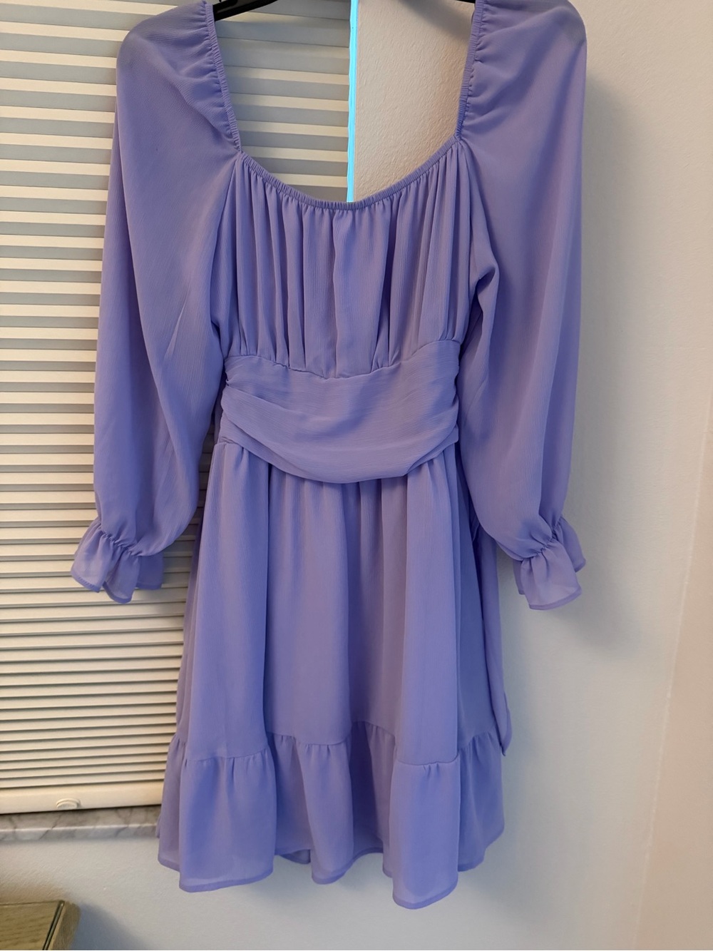 Homecoming Women's Lavender Long-Sleeve Chiffon Dress